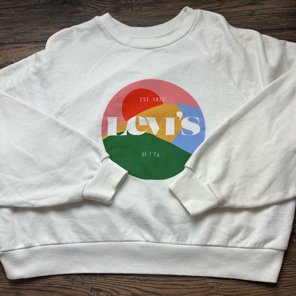 Levi’s White Sweater with Logo – Size M - Picture 1 of 3